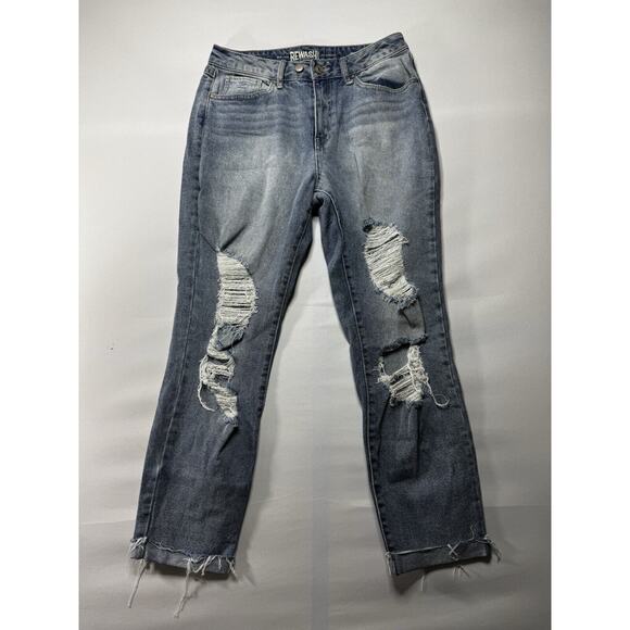 Rewash Women's Distressed Super High Rise Mom Jeans - Size 9 (29x26) *READ* - Picture 1 of 8
